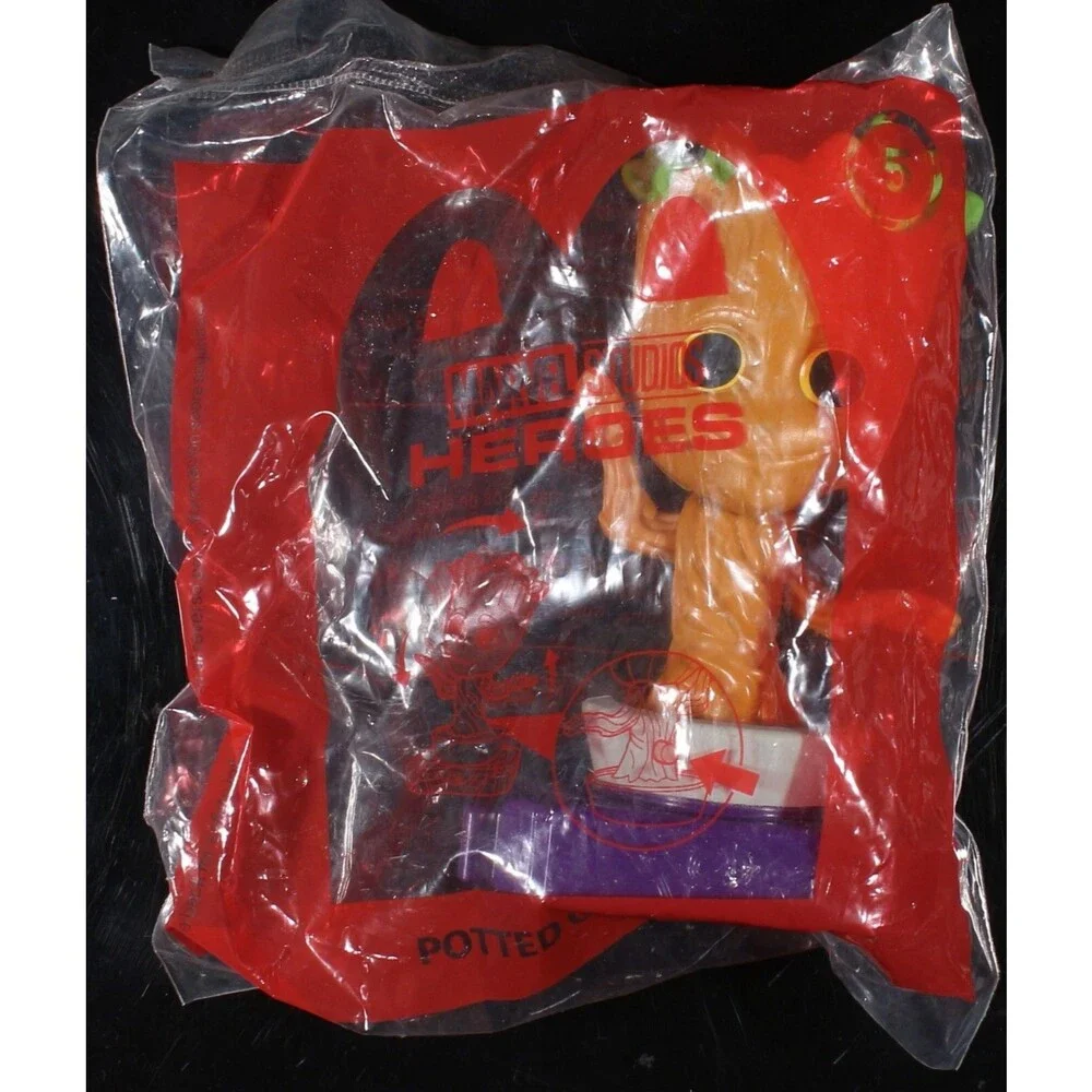 Disney McDonalds Happy Meal Toy Lot 5 Marvel Groot Incredibles Raya Chicken
